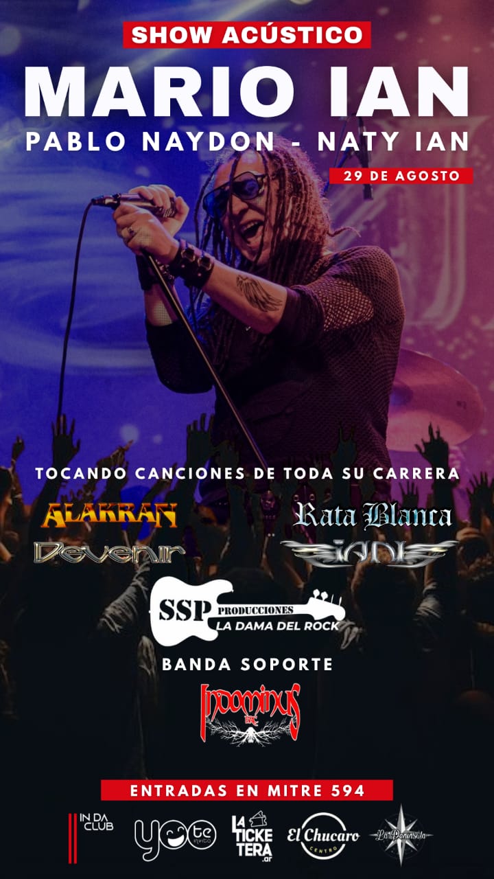 Mario Ian Acústico  banda invitada Indominus